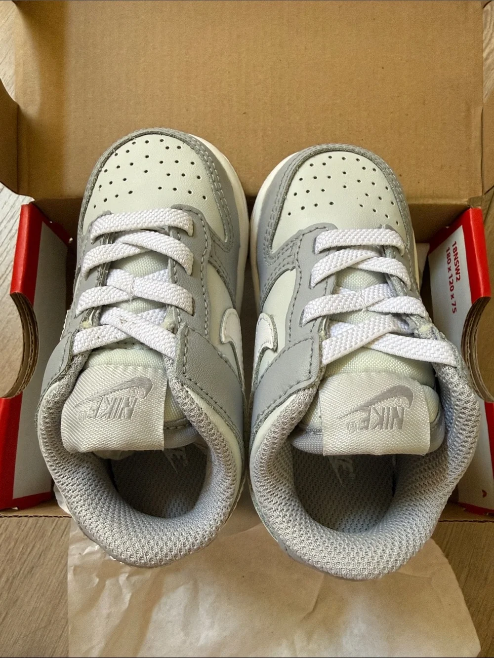 New Toddler Nike Dunk Low Wolf Grey